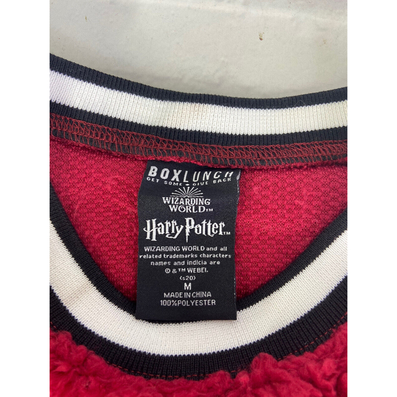 Harry Potter Color Block Hogwarts Collegiate Sherpa Pullover Sweater Womens M - Picture 4 of 9